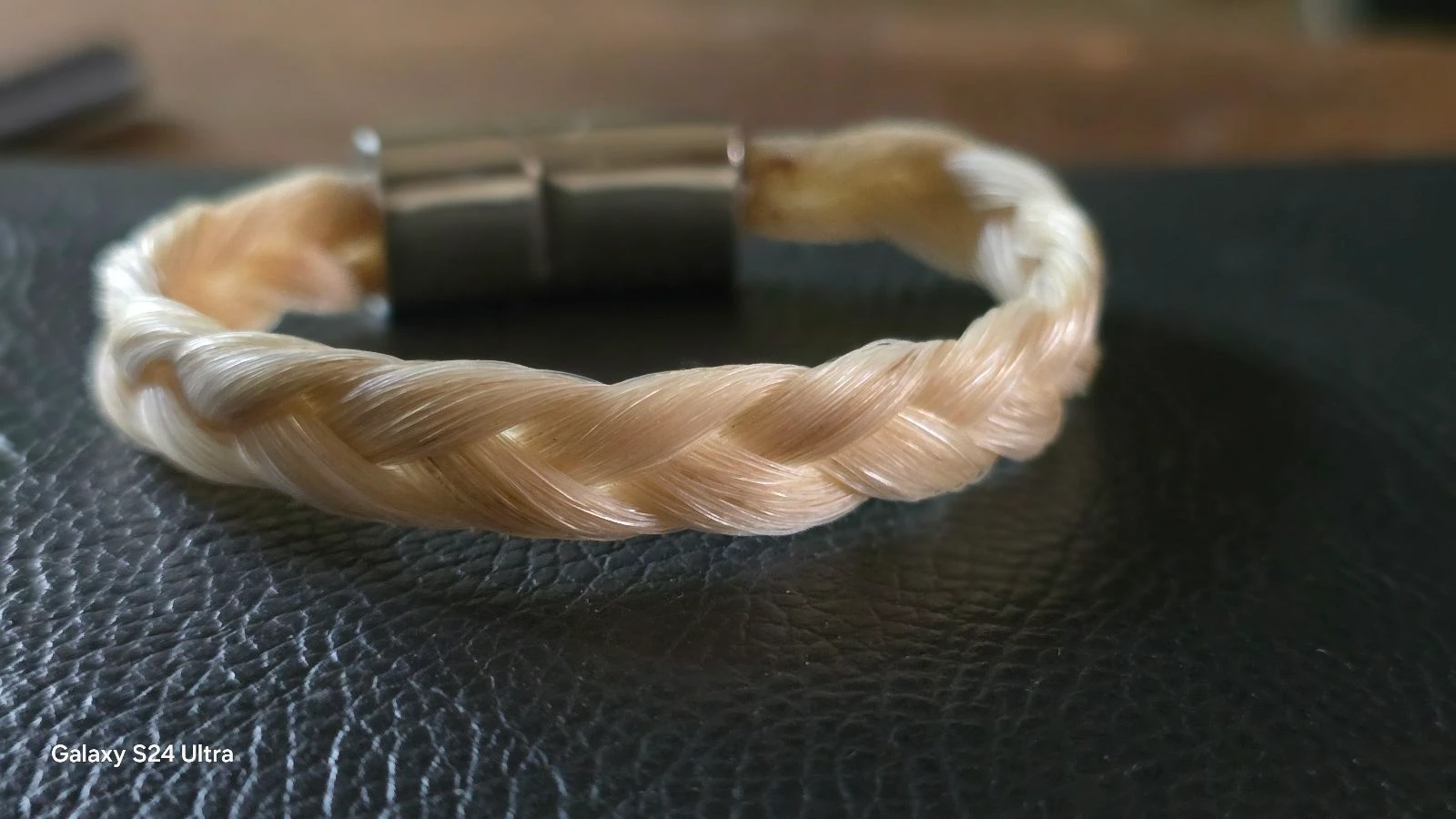 Pulseira feita à mão com cabelo de cavalo – photo 3